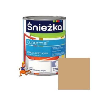 SUPERMAL EMALIA AKRYLOWA DO DREWNA I METALU KOLOR CAPPUCCINO SATYNOWY POŁYSK 800ML